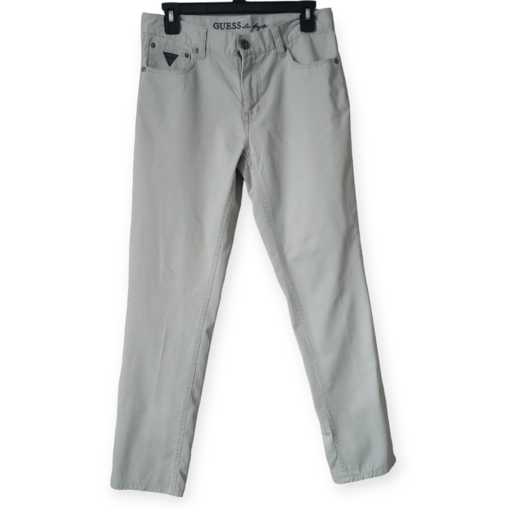 GUESS LOS ANGELES YOUTH JEANS STRAIGHT FIT. SIZE 16. COLOR LIGHT GRAY